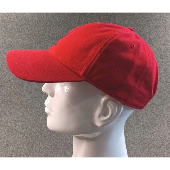 Nautica Red Logo Mens Hat OSFM Cotton Strapback Cap - Picture 5 of 10